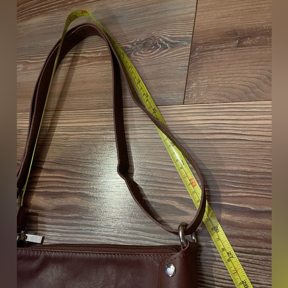 Women’s Leather Crossbody Bag Brown Made in Italy Firenze New - Picture 10 of 11